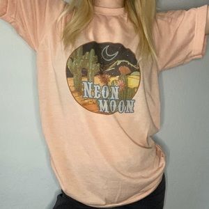 Neon moon boho cactus design on 100% polyester material. Can do in any size.